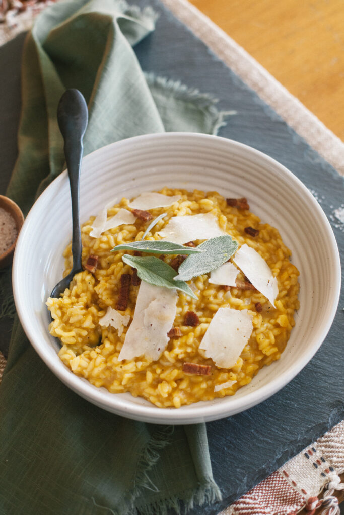 Simple, Creamy Garden Pumpkin Risotto Recipe | Potager Online